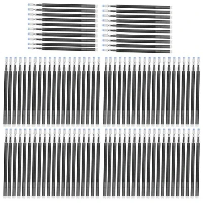Afbeelding van 100 stks Warmte Uitwisbare Pennen Refill Stof Markering Auto Vanishing Pen Quilten Kleermakerij(zwart)