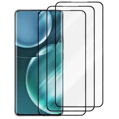 Afbeelding van Cadorabo 3x Pantser Film compatibel met Honor Magic 4 3D Beschermende in KRISTALHELDER Getemperd (Tempered) Display beschermend glas 9H hardheid Touch