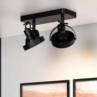 Afbeelding van Lucide TALA LED Plafondspot Dim to warm GU10 2x12W Zwart