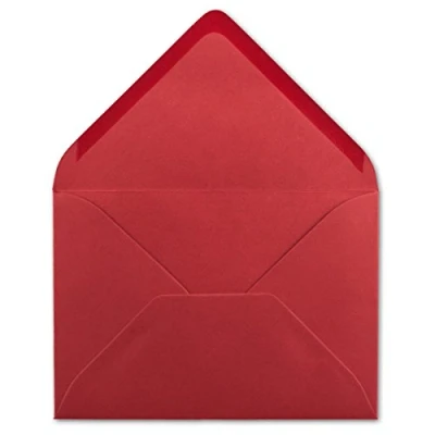Afbeelding van enveloppen, 75 DIN C6, rozerood, 11,4 x 16,2 cm, 120 g/m², natte plakrand zonder venster, voor uitnodigingen van je glüxx agent