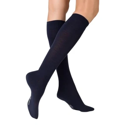 Afbeelding van KUNERT Soft Wool Cotton Dames Kniekousen Marine Maat 35 38