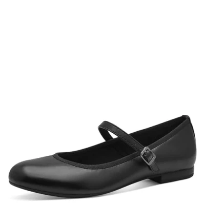 Afbeelding van Marco Tozzi Dames ballerina, zacht gevoel ME voetbed, veganistisch 2 24226 42 ballerina&#039;s, zwart, 41 EU, EU