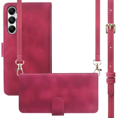 Afbeelding van Samsung Galaxy A26 Hoesje Kunstleder imoshion Koordhoesje/Bookcase Rood Telefoonhoesje