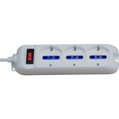 Afbeelding van Brennenstuhl Eco Line, stekkerdoos met schakelaar van veiligheid (kabel 1,4 MT 3 zits kunststof wit) voor stopcontacten bescherming overspanningsbeveiliging