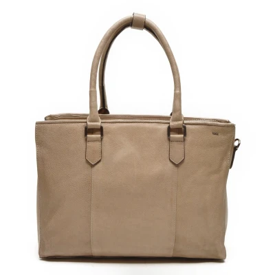 Afbeelding van Berba Lucca 335 779 Leren dames werktas 16&quot; Grijs