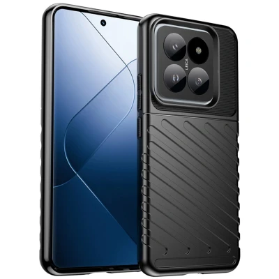 Afbeelding van Xiaomi 14 Pro Hoesje Siliconen en TPU (zacht) iMoshion Backcover/Softcase Zwart Telefoonhoesje Shockproof/Valbescherming