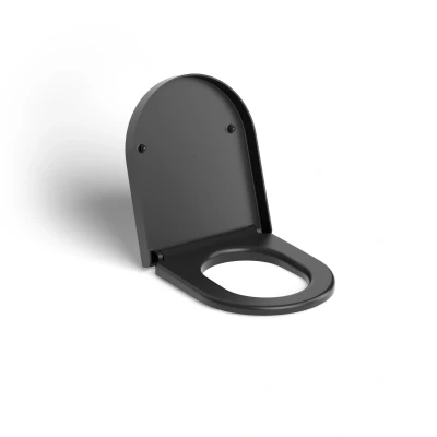 Afbeelding van Clou Hammock closetzitting met deksel SC QR mat zwart