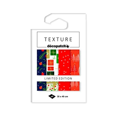 Afbeelding van Set Texture Decopatch kerstpapier Kerst My little gift hotfoil Limited Edition
