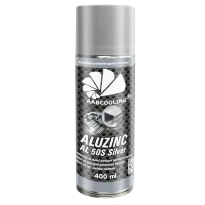 Afbeelding van 1x AABCOOLING Aluzinc AL 50S Silver 400ml Aluminium Zinc Spray Paint, anti corrosion, rust protection, metal primer for steel, iron, aluminium, fast drying, high adhesion, automotive, outdoor K2 NL