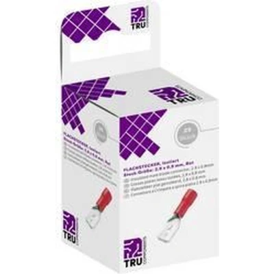 Afbeelding van TRU COMPONENTS T1904C044 Assortiment platte stekkers (male) Insteekbreedte: 2.80 mm Insteekdikte: 0.80 180 Deels geïsoleerd Rood 25 stuk(s)
