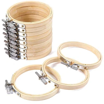 Afbeelding van 10/20 STKS 4 Inch Bamboe Borduurringen Ronde Houten Cirkel Kruissteek DIY (20 STKS)