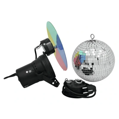 Afbeelding van Eurolite Discobal set met motor en pin spot Spiegelbol Discobol 20cm