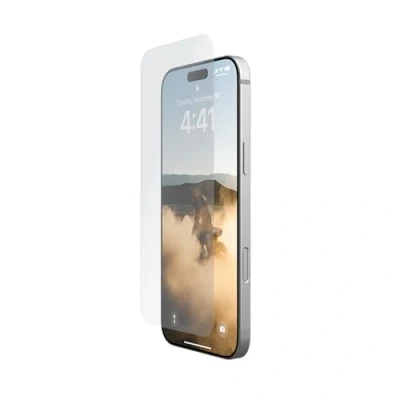 Afbeelding van URBAN ARMOR GEAR ultra &quot;Schott&quot; gehard glazen screen protector Apple iPhone 16 Pro Max (2,5 meter bescherming, extreem krasbestendig, anti vingerafdruk, inclusief montagekit, helder)