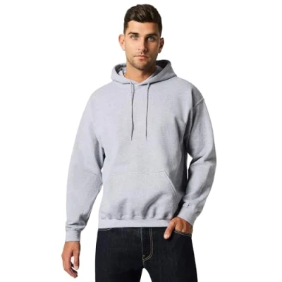 Afbeelding van Gildan heren Fleece sweatshirt met capuchon, stijl G18500, Sport Grijs, L