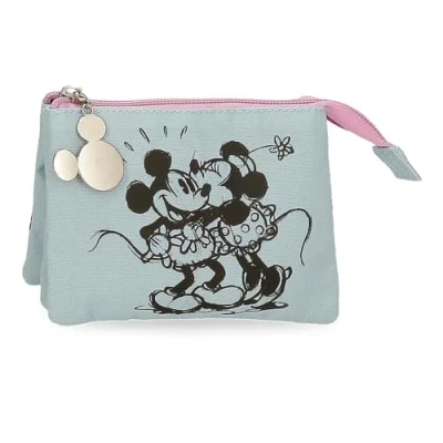 Afbeelding van Joumma Disney Kisses M&amp;M portemonnee, Blauw, 14 x 10 3,5 cm, polyester, Portemonnee