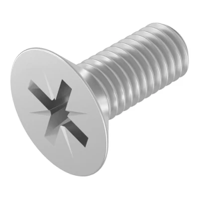 Afbeelding van SECCARO Verzonken schroef M5 x 12 mm, roestvrij staal V2A VA A2, DIN 965, kruiskop/PZ, volledige schroefdraad, 20 stuks
