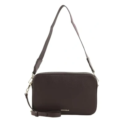 Afbeelding van COCCINELLE Leren schoudertas Tebe Mini Bag Grained Leather Prune donkerpaars