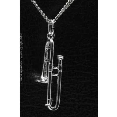 Afbeelding van Zilveren Trombone klein ketting hanger
