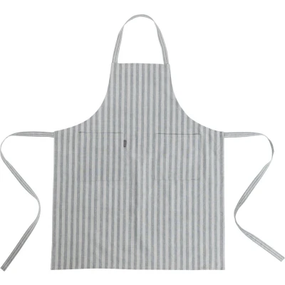 Afbeelding van Linen&amp;More Schort Streep Grijs