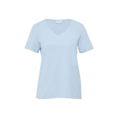 Afbeelding van s.Oliver MIT Vausschnitt Tshirt basic, Dames, Maat: 40, Hellblau