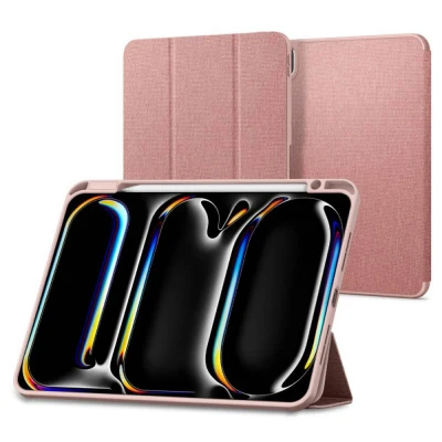 Afbeelding van Spigen Urban Fit Apple iPad Pro 11 (2024) Hoes Book Case Roze