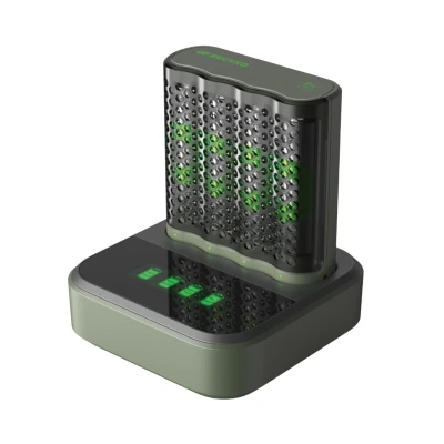 Afbeelding van GP Usb lader M451+4xaa 2600mah Dockingstation Batterijoplader