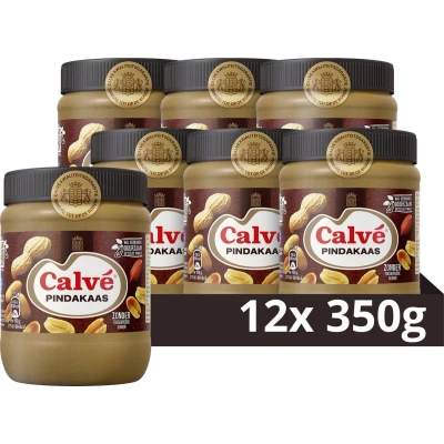 Afbeelding van Calve Pindakaas Regular 12x350g