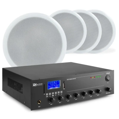 Afbeelding van Geluidsinstallatie met 4 CSPB6 plafondspeakers en PPA30 versterker