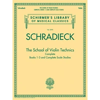 Afbeelding van The school of violin technics complete book 1 3 &amp; scale studies violon recueil: Schirmer Library Classics Volume 2090