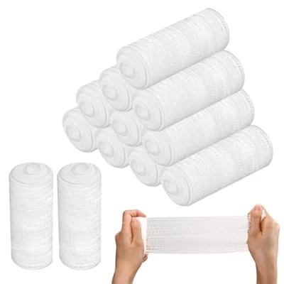 Afbeelding van Gaas Roll Stretch Bandage 12 Rolls Conform 7,5 cm x 2 m voor het aankleden van alle soorten wonden en eerste hulp