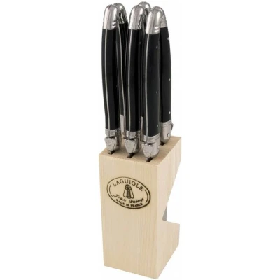 Afbeelding van Laguiole Jean Dubost Steakmes set van 6 Zwart