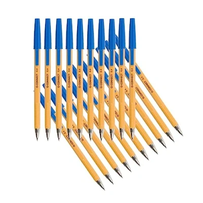 Afbeelding van Q Connect Fijne Balpen Blauw (Pack van 20)