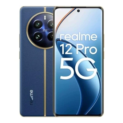 Afbeelding van realme 12 Pro 5G smartphone, 8 + 256 GB, Sony portretcamera, 2 x optische zoom, IMX882 OIS camera, 6,7 inch 120 Hz gebogen visie display, 67 W Supervooc oplader, 5000 mAh massieve batterij, blauw