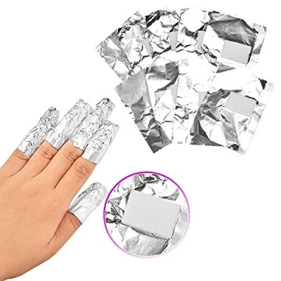 Afbeelding van Hot 100Pcs / lot Aluminium Foil Nail Art Soak Off Acryl Gel Polish Verwijdering Wraps Remover Gemakkelijk Cleaner