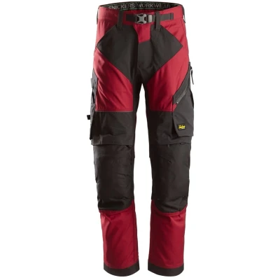 Afbeelding van Snickers FlexiWork Werkbroek+ Rood Zwart 062