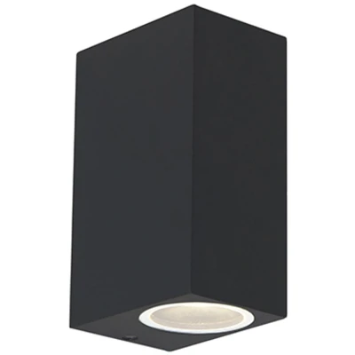 Afbeelding van QAZQA Set van 2 moderne wandlampen zwart IP44 Baleno II
