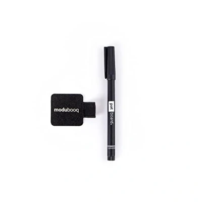 Afbeelding van Modubooq™ Niet permanente marker zwart 1x (0,6mm) met elastische lus