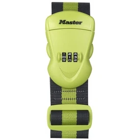 Afbeelding van MasterLock Bagageriem met 3 cijferig slot groen 2m x 5 cm