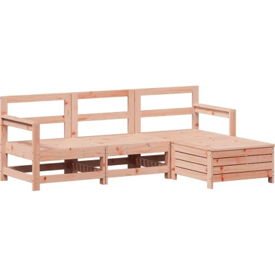 Afbeelding van vidaXL 4 delige Loungeset massief douglas vurenhout