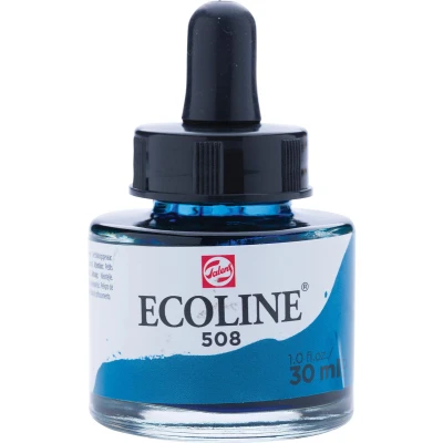 Afbeelding van Talens Ecoline waterverf flacon van 30 ml, pruisischblauw
