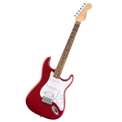 Afbeelding van Squier by Fender Debut Collection HSS Stratocaster elektrische gitaar, Laurel toets, witte slagplank, Dakota Rood