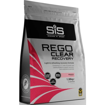 Afbeelding van SIS REGO Clear Whey Isolaat Protein Recovery Drink Proteine ranja Peach Smaak 1380 gram 20 eiwit per shake