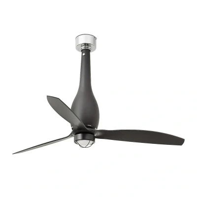 Afbeelding van Faro Lighting Eterfan LED matzwart plafondventilator met DC motor, 3000K