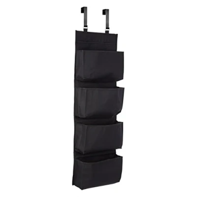 Afbeelding van Premier Housewares 4 Tier Over Deur Hangende Organisator, Zwart, 10 x 34 90 cm