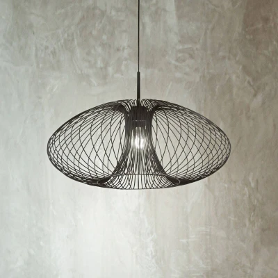 Afbeelding van Fabas Luce Hanglamp Fassa, zwart, Ø 60 cm, metaal