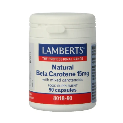 Afbeelding van Lamberts Vitamine A 15mg Natuurlijke (beta Caroteen), 90 capsules