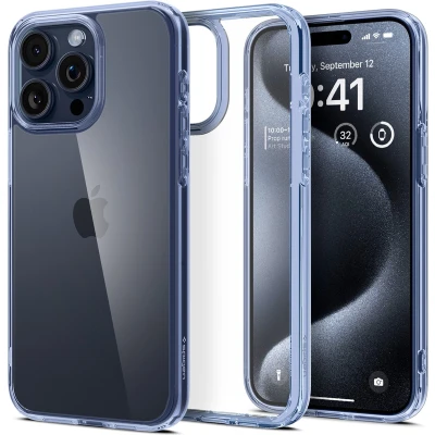 Afbeelding van Spigen Ultra Hybrid Case Compatibel met iPhone 15 Pro Max hoesje Sky Crystal