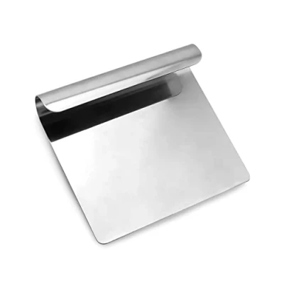 Afbeelding van QWORK® groenteschep, deegspatel, keukenschraper, keukengadget, 14 X 12 cm, RVS