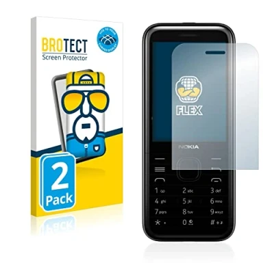 Afbeelding van BROTECT Full Cover Screen Protector voor Nokia 8000 4G (2 Stuks) Schermbeschermer, 3D Curved