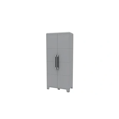 Afbeelding van Terry, Transforming Modular 4 hoge kast voor buiten, 2 deuren, materiaal: kunststof, afmetingen: 78 x 43,6 184,40 cm